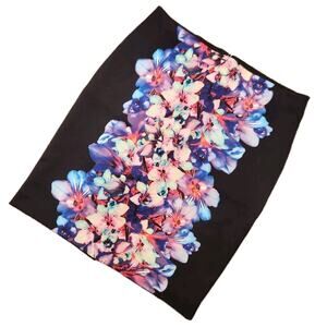 Vintage Express‎ Vibrant Floral Pencil Skirt Sz 2